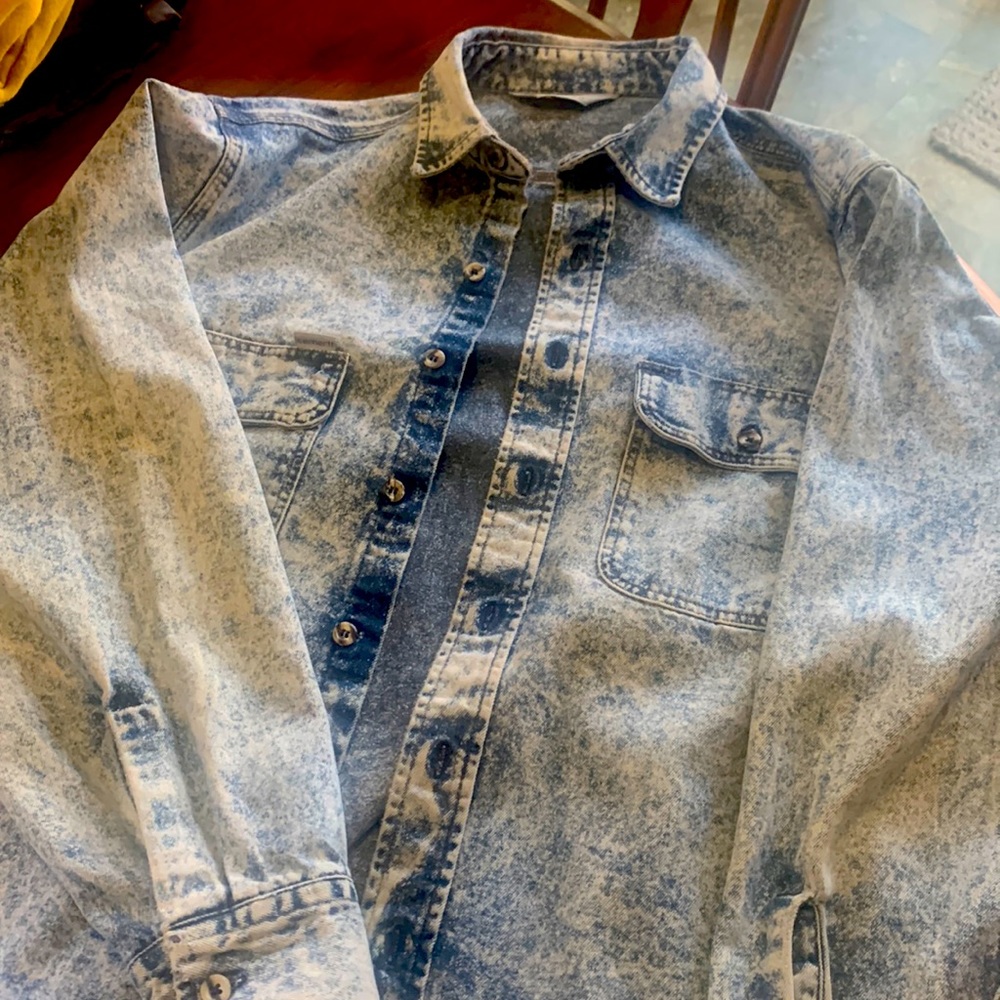 Carhartt vintage denim shirt l/xl great shape